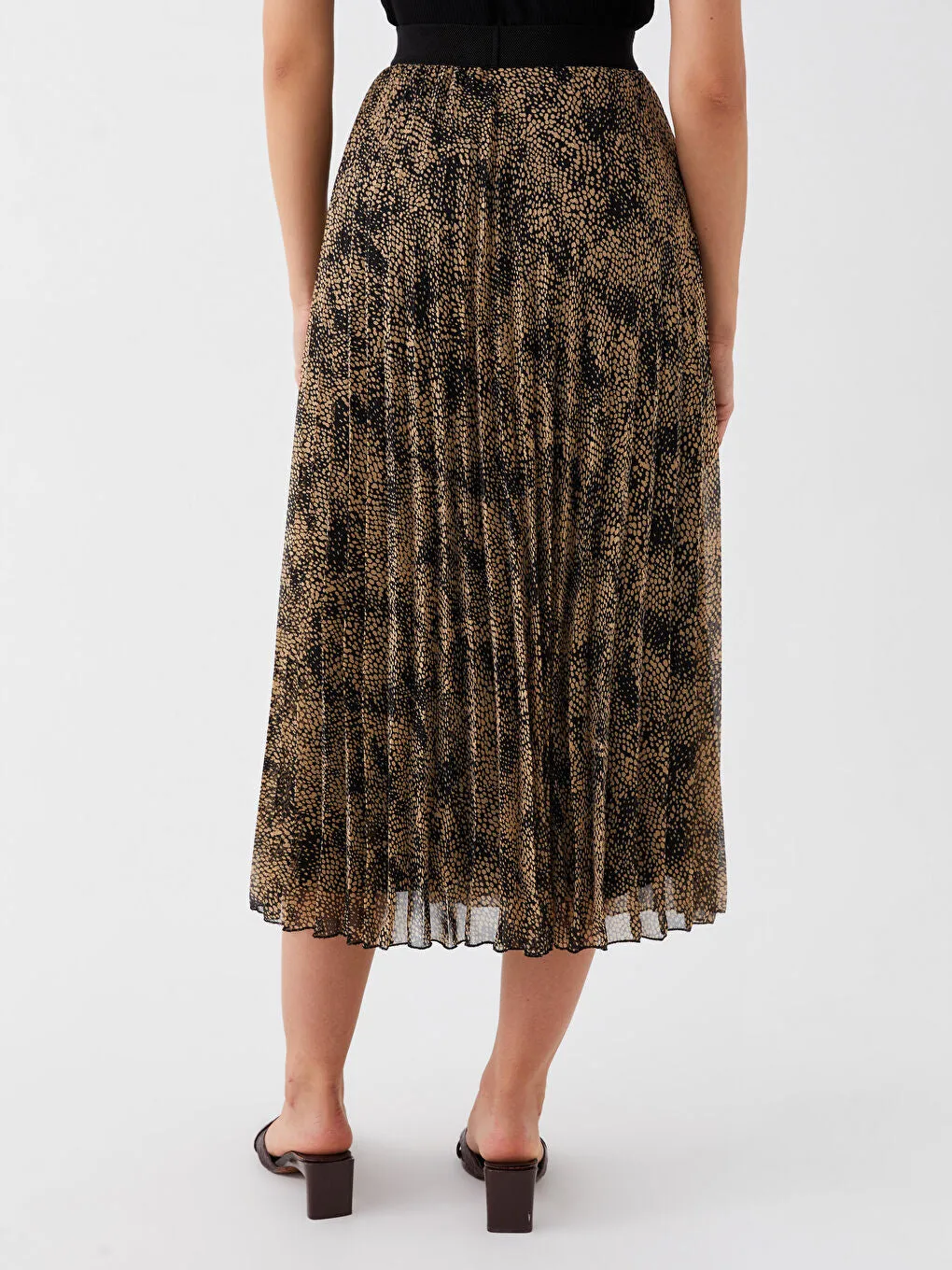 Patterned Women Skirt With Elastic Waist