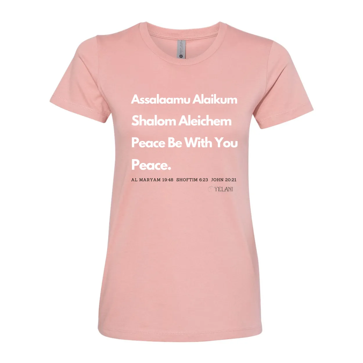 Peace & Blessing Women's Boyfriend Tee – 100% Cotton, Unity Message