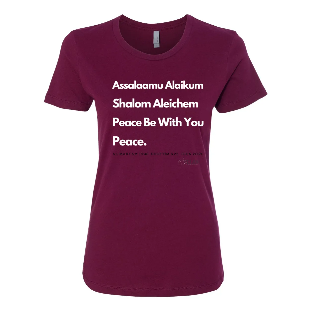 Peace & Blessing Women's Boyfriend Tee – 100% Cotton, Unity Message