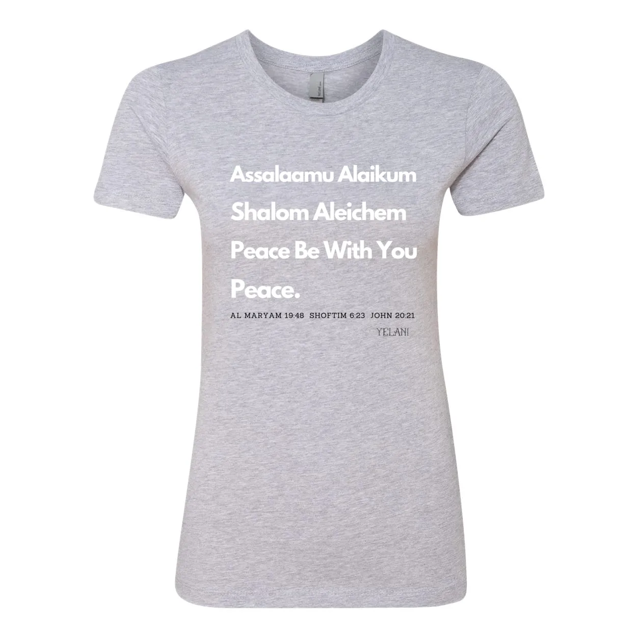 Peace & Blessing Women's Boyfriend Tee – 100% Cotton, Unity Message