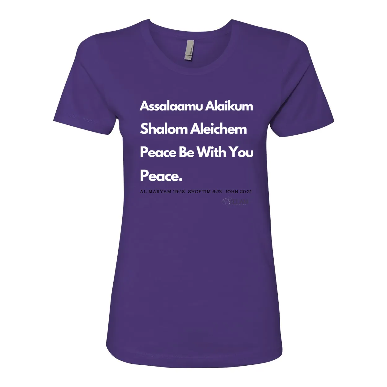 Peace & Blessing Women's Boyfriend Tee – 100% Cotton, Unity Message