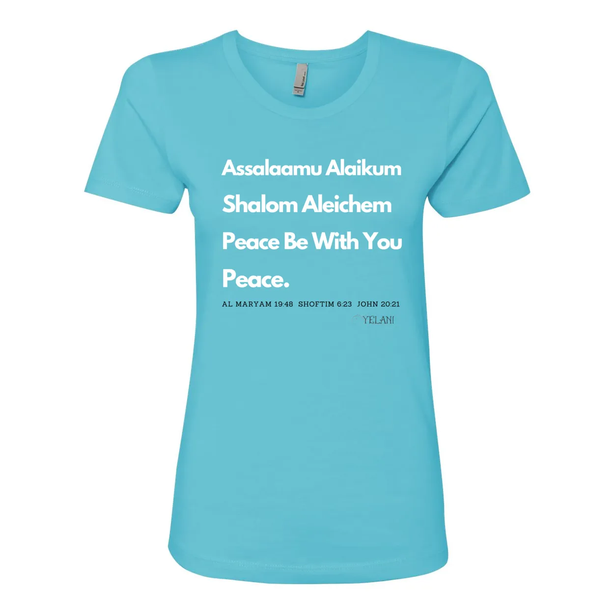 Peace & Blessing Women's Boyfriend Tee – 100% Cotton, Unity Message