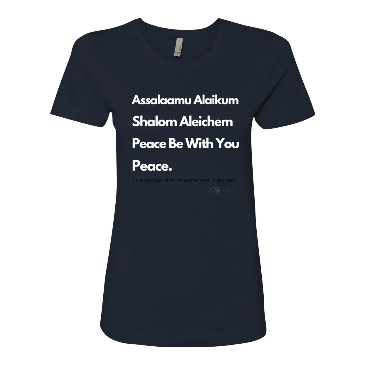 Peace & Blessing Women's Boyfriend Tee – 100% Cotton, Unity Message