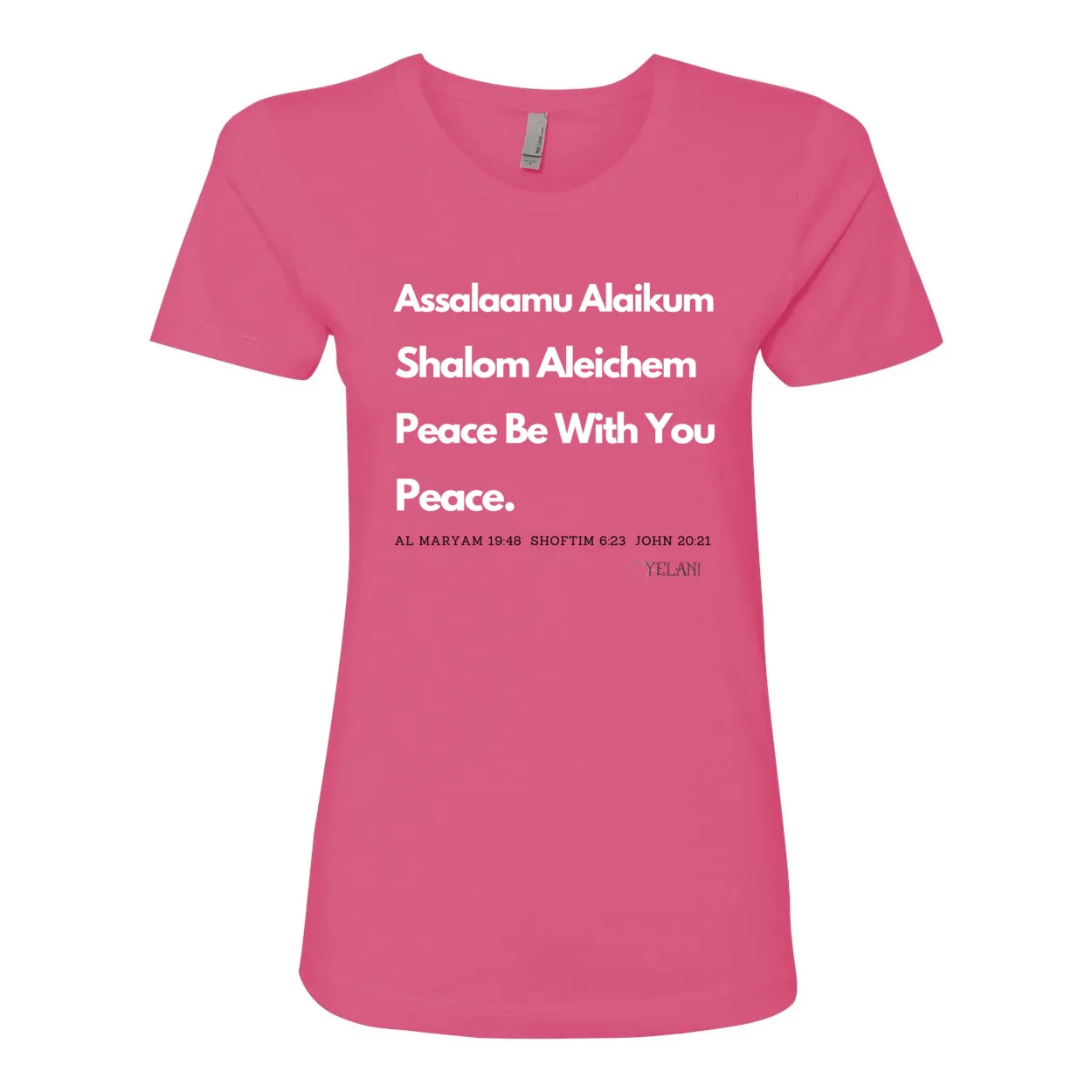 Peace & Blessing Women's Boyfriend Tee – 100% Cotton, Unity Message