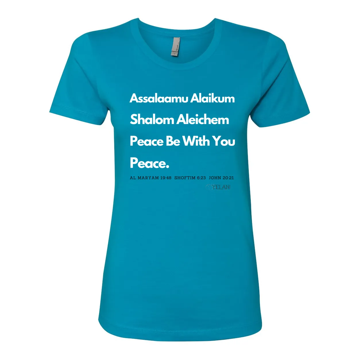 Peace & Blessing Women's Boyfriend Tee – 100% Cotton, Unity Message