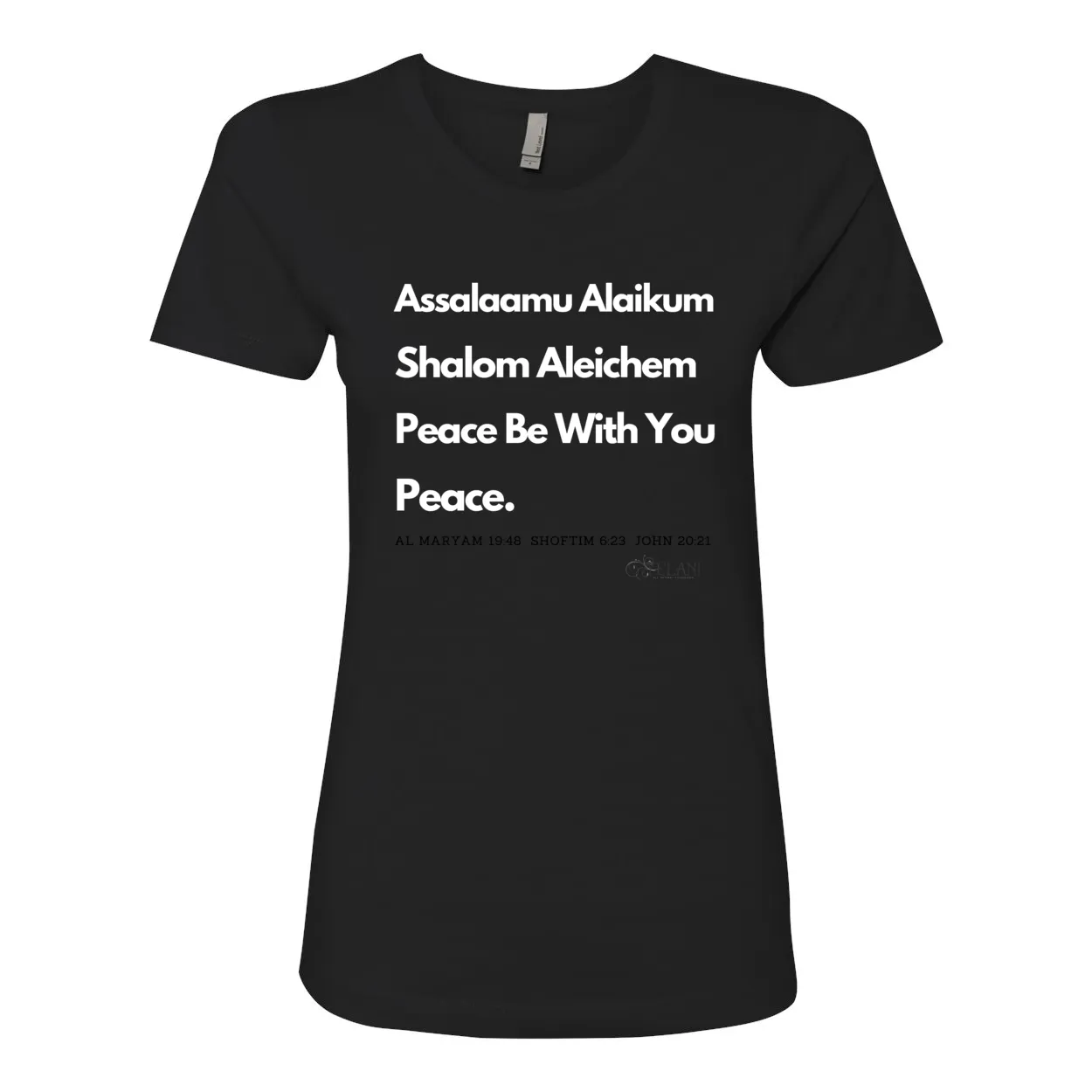 Peace & Blessing Women's Boyfriend Tee – 100% Cotton, Unity Message