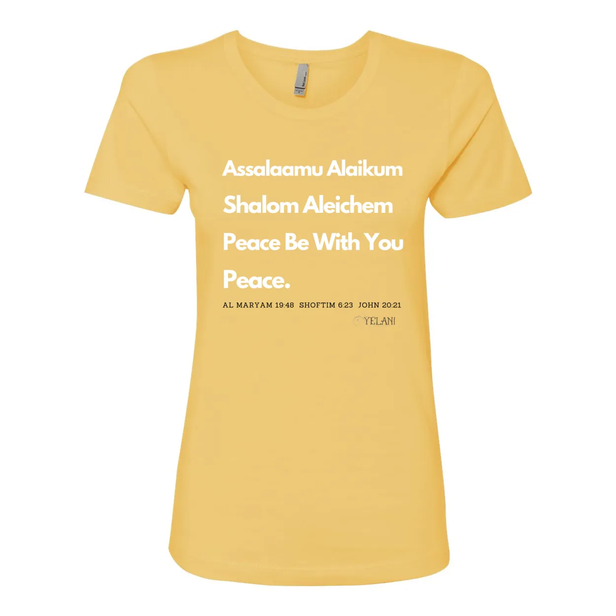 Peace & Blessing Women's Boyfriend Tee – 100% Cotton, Unity Message