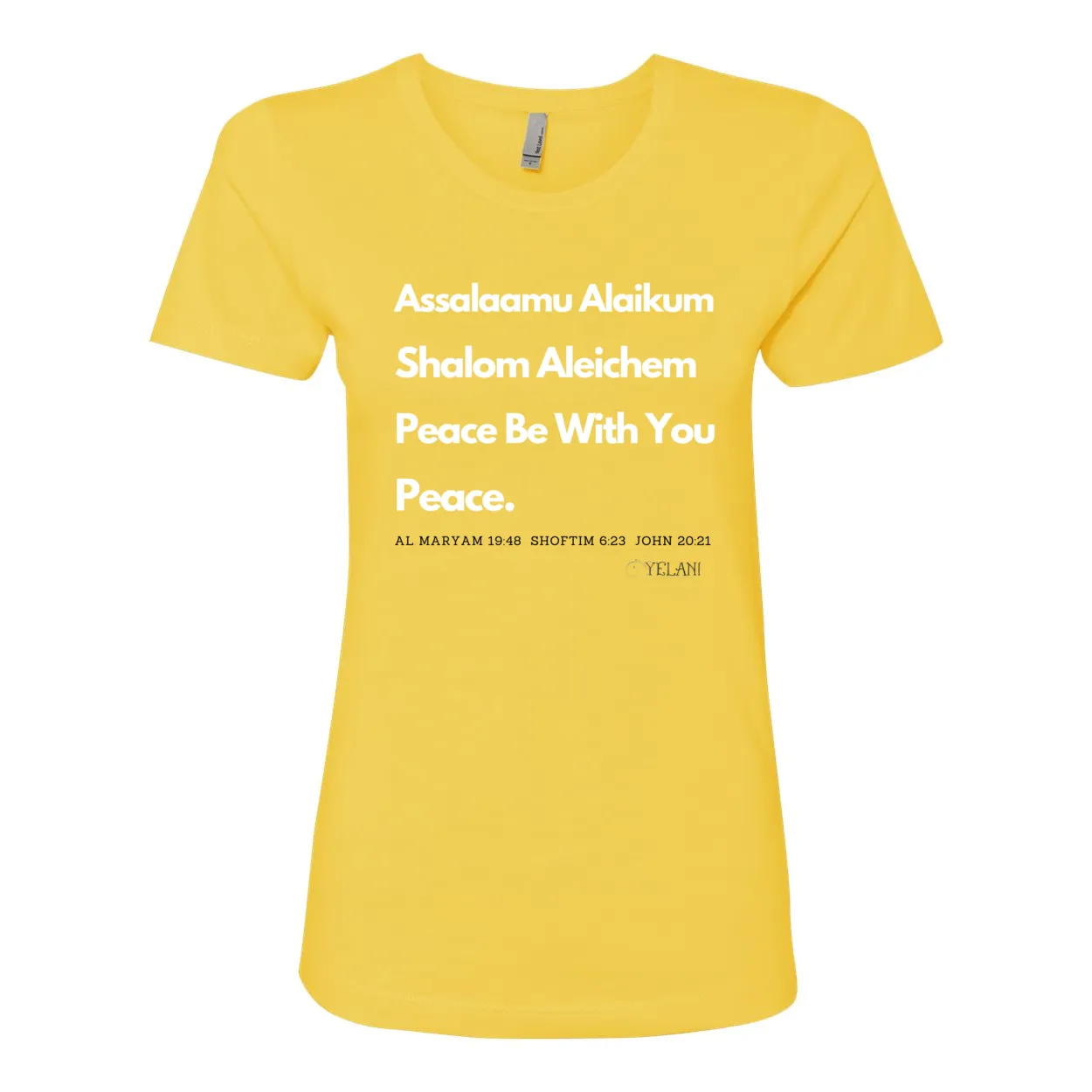 Peace & Blessing Women's Boyfriend Tee – 100% Cotton, Unity Message