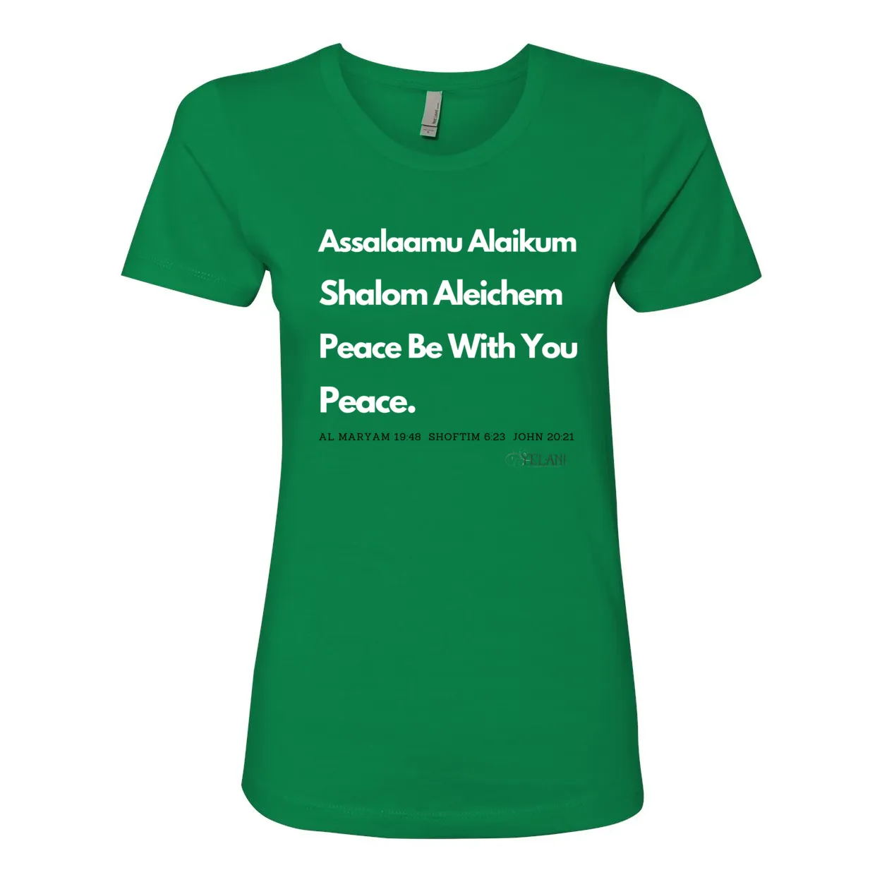 Peace & Blessing Women's Boyfriend Tee – 100% Cotton, Unity Message