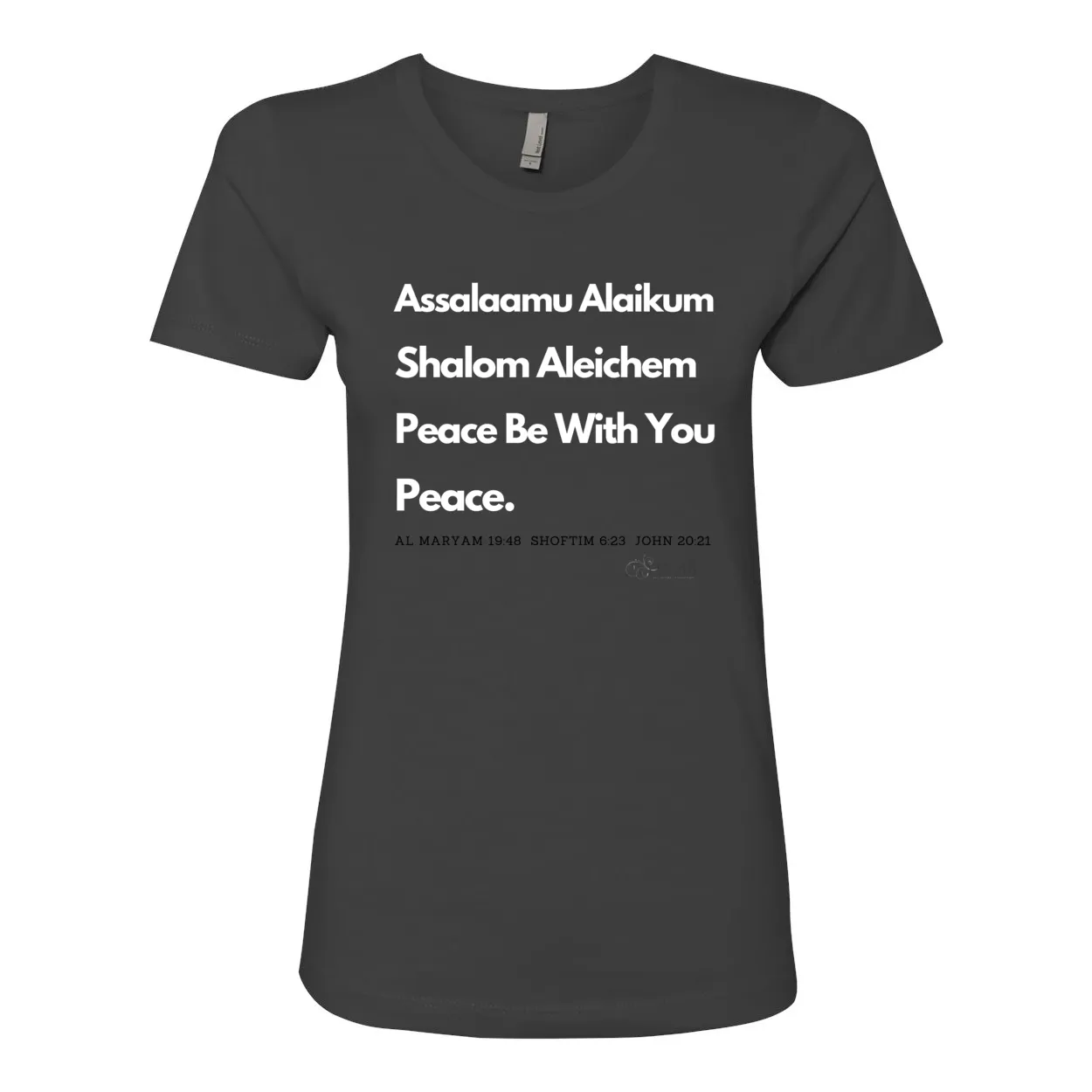 Peace & Blessing Women's Boyfriend Tee – 100% Cotton, Unity Message