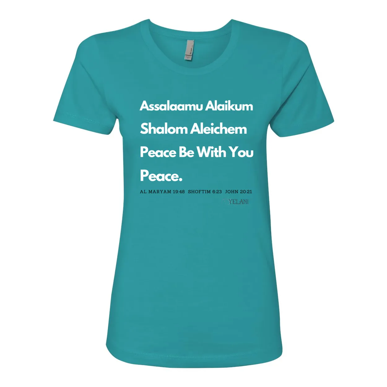 Peace & Blessing Women's Boyfriend Tee – 100% Cotton, Unity Message