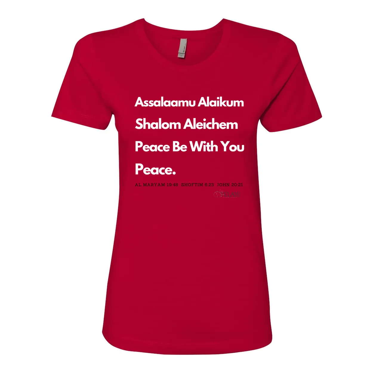 Peace & Blessing Women's Boyfriend Tee – 100% Cotton, Unity Message