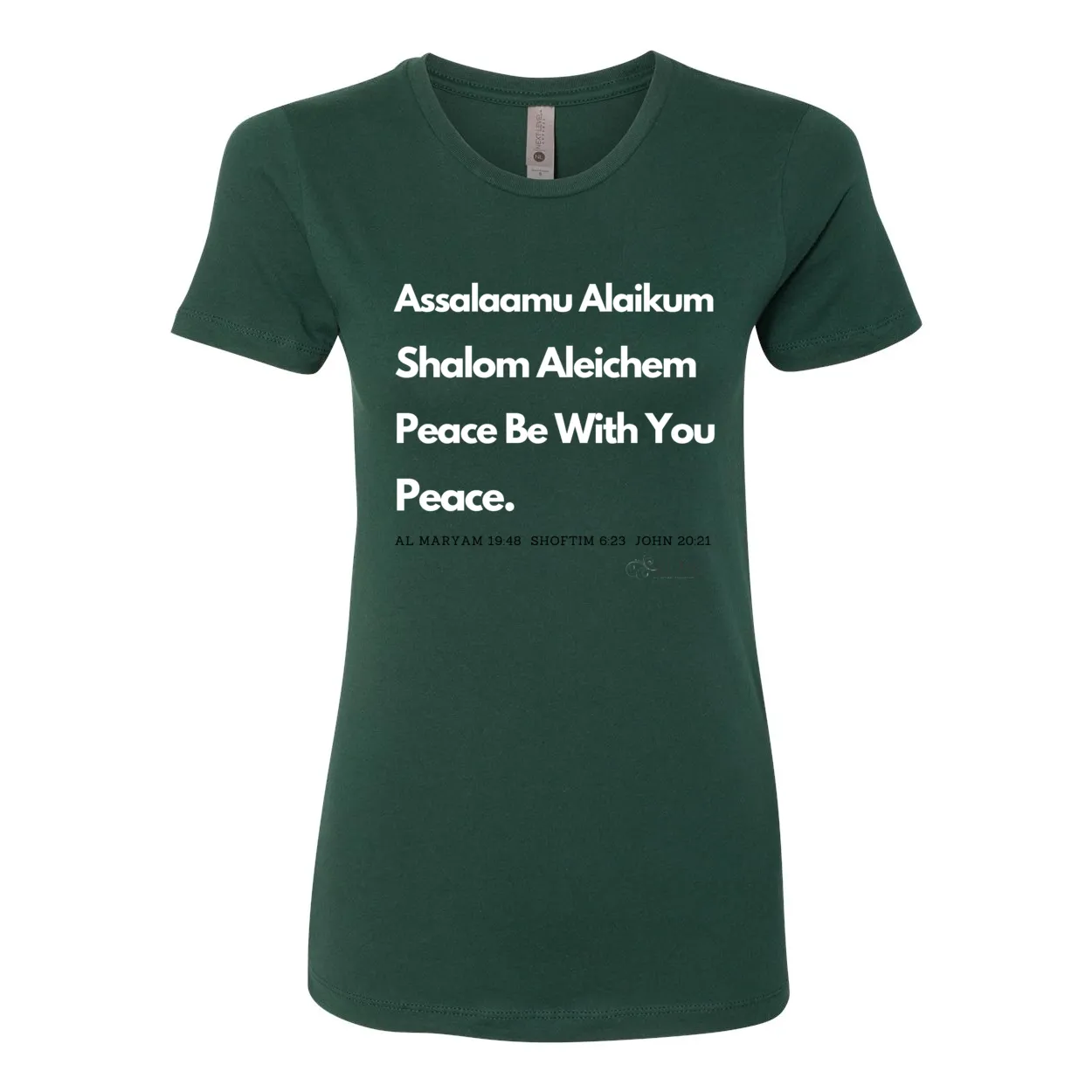 Peace & Blessing Women's Boyfriend Tee – 100% Cotton, Unity Message