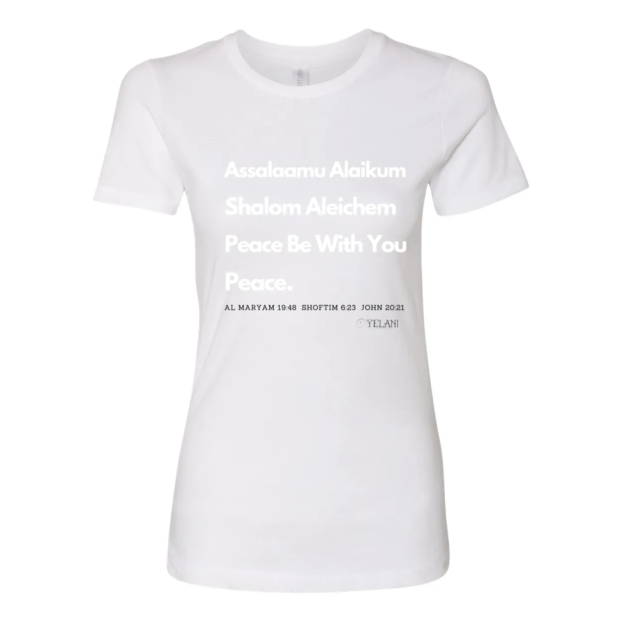 Peace & Blessing Women's Boyfriend Tee – 100% Cotton, Unity Message