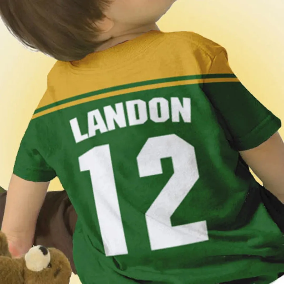 Personalized 3D Shirt, Football Jersey Shirt - Boy's Personalized Football T-Shirt, Any Team Colors, Sport Birthday Shirt