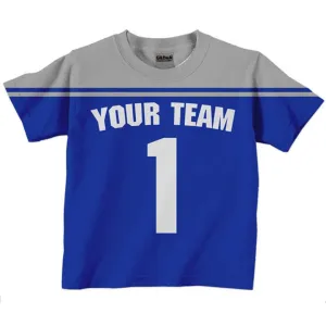 Personalized 3D Shirt, Football Jersey Shirt - Boy's Personalized Football T-Shirt, Any Team Colors, Sport Birthday Shirt