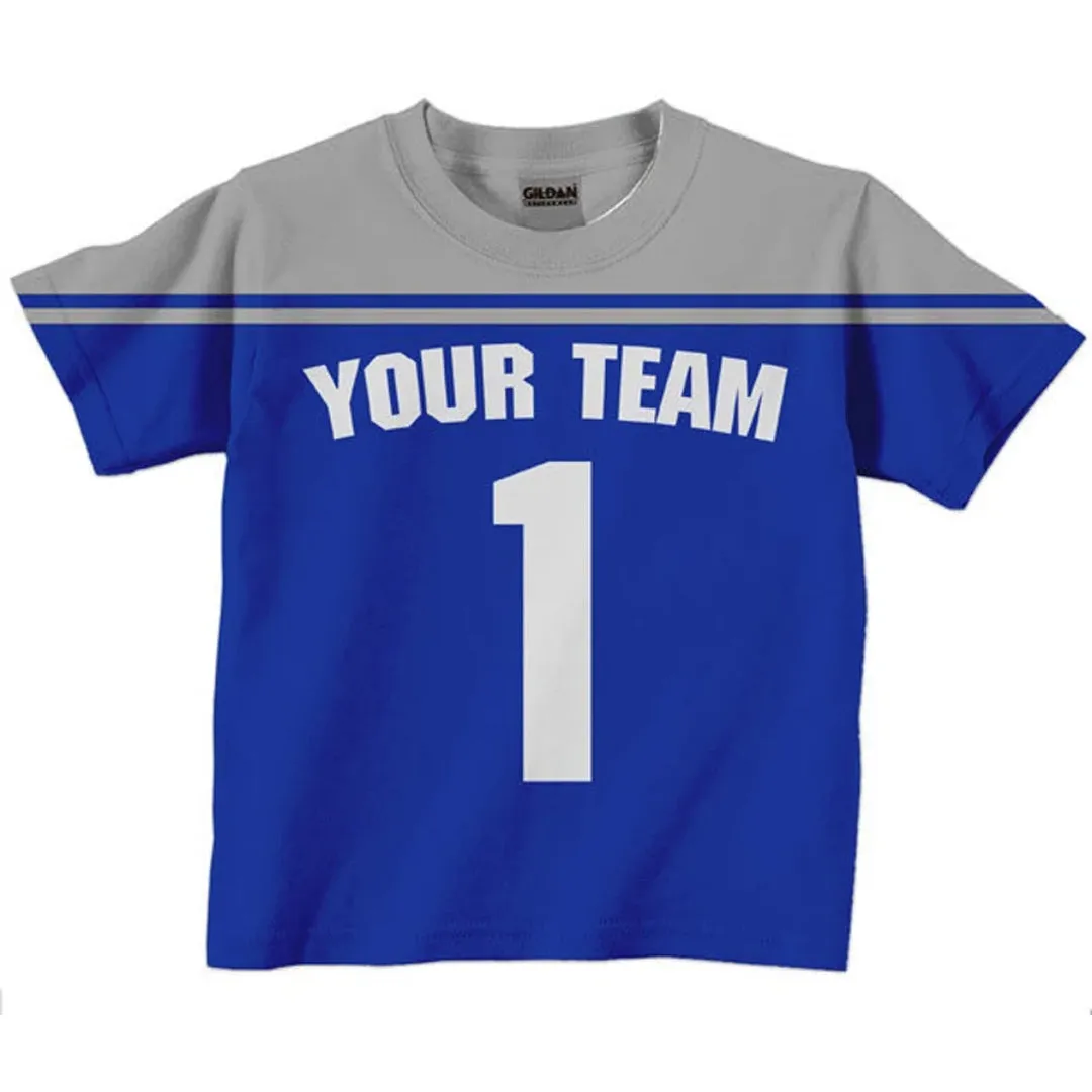 Personalized 3D Shirt, Football Jersey Shirt - Boy's Personalized Football T-Shirt, Any Team Colors, Sport Birthday Shirt