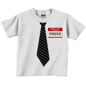 Personalized 3D Shirt For Kids, Personalized New Guy Tie T-Shirt, Boys Nerd Shirt.