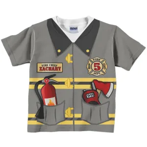 Personalized Boys Fireman Shirt, Personalized Boys Firefighter, Fire Man T-shirt, Fireman Birthday T-Shirt, Firefighter Birthday Shirt, Fireman Outfit