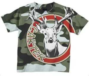 Personalized Camouflage Shirt, Personalized Deer Antlers Boys T-shirt Top