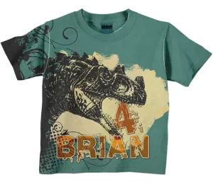 Personalized Dinosaur Clothing, Boys T-Rex Shirt, T-Rex Dinosaur Birthday Shirt, Dino T-Shirt, Boys Top