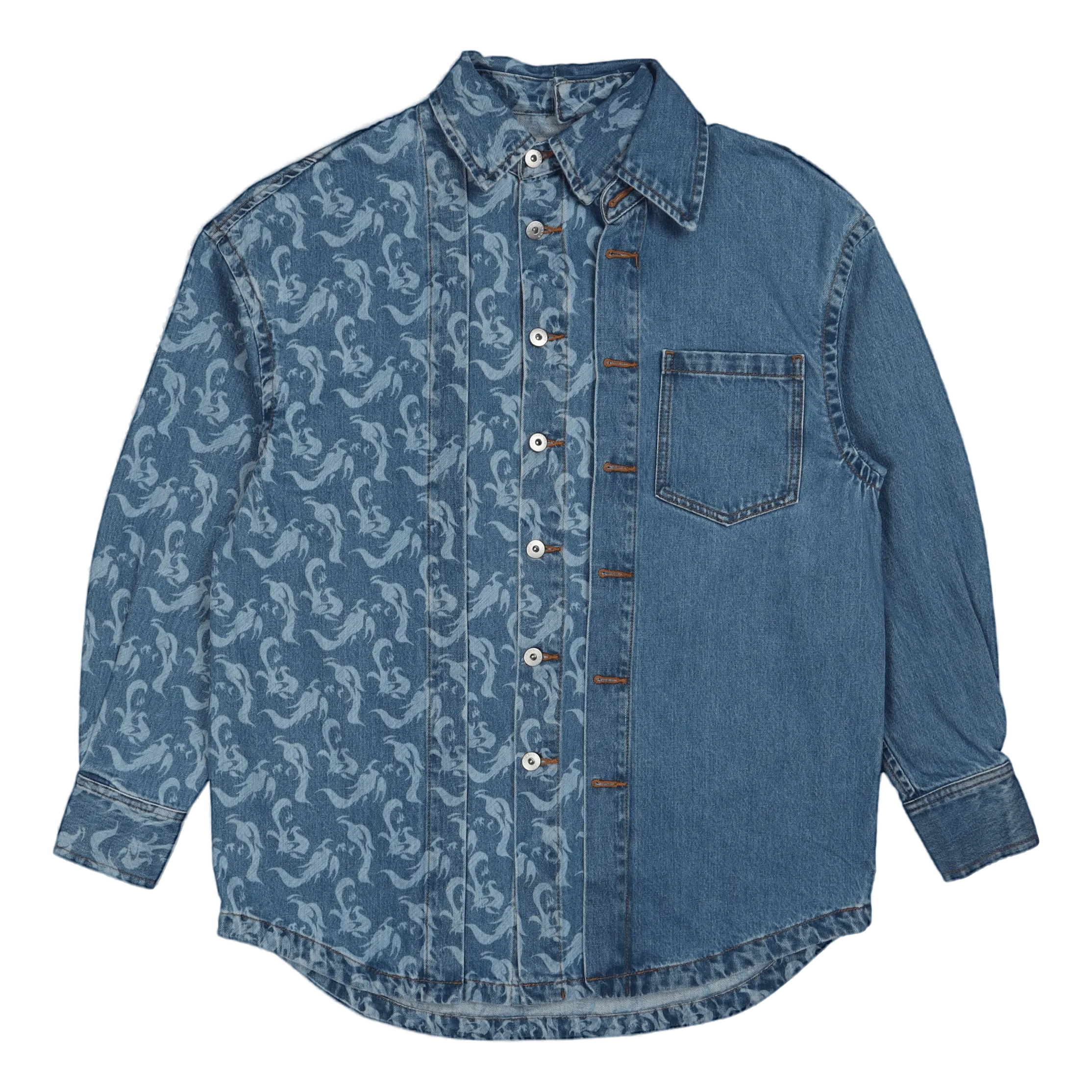 Phoenix Layered Denim Shirt Indigo