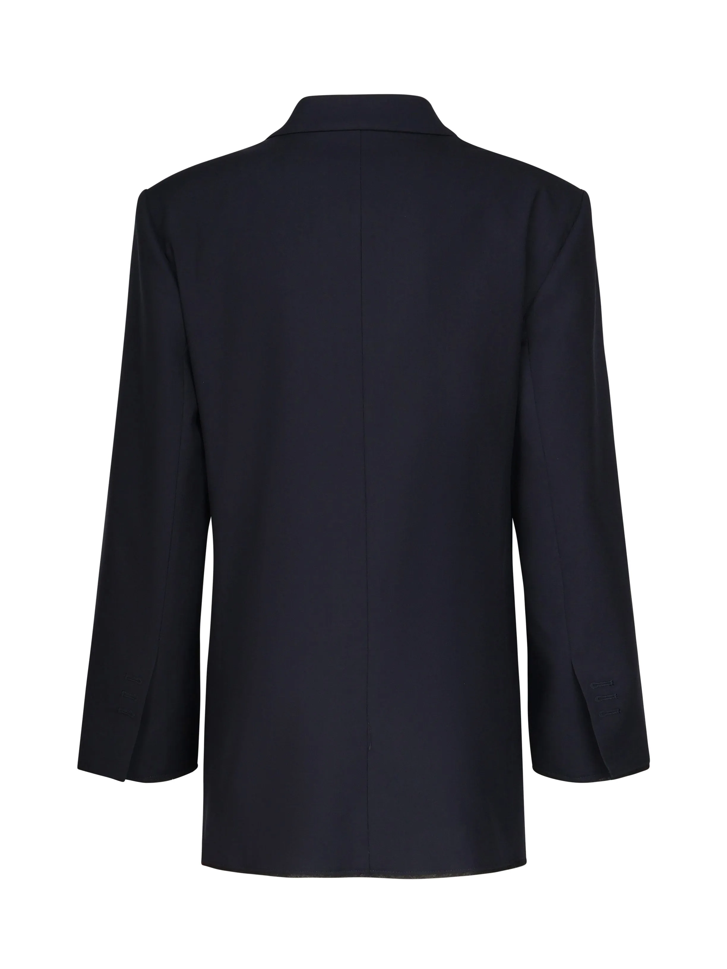 Pinko Blue Wool Blend Double Breasted Blazer