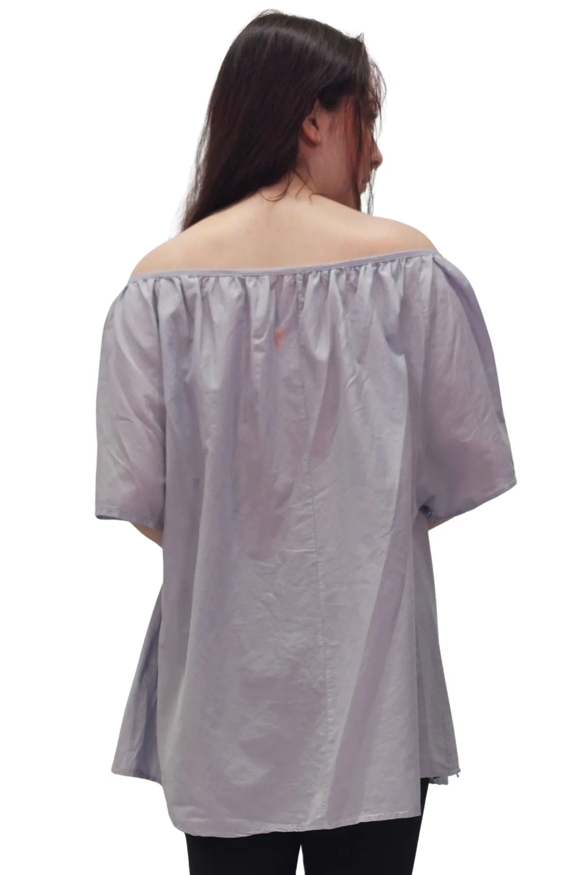Plain Lace Tie Detailing Cotton Top