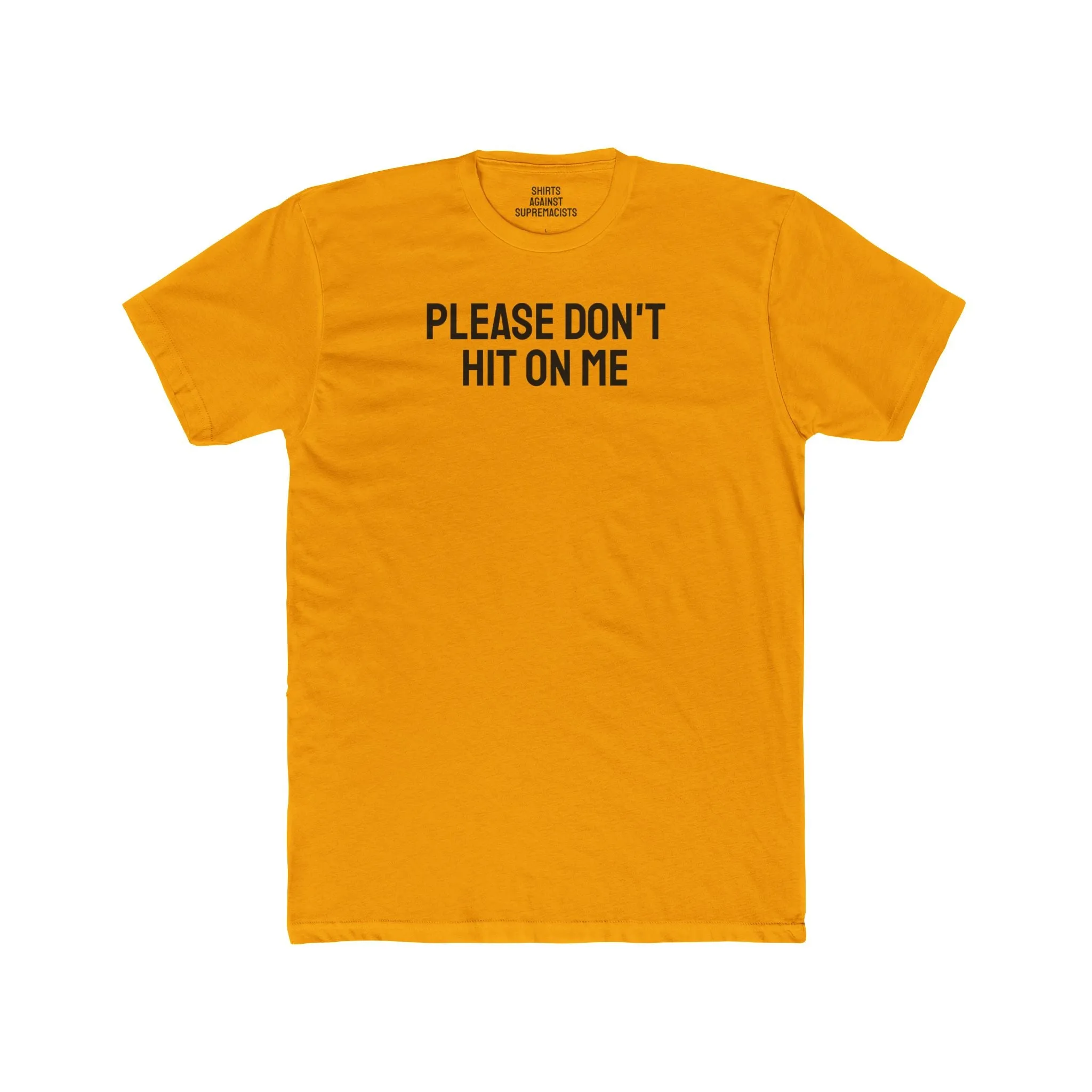 Please Don't Hit On Me - Aro/Ace Unisex Cotton Crew Tee