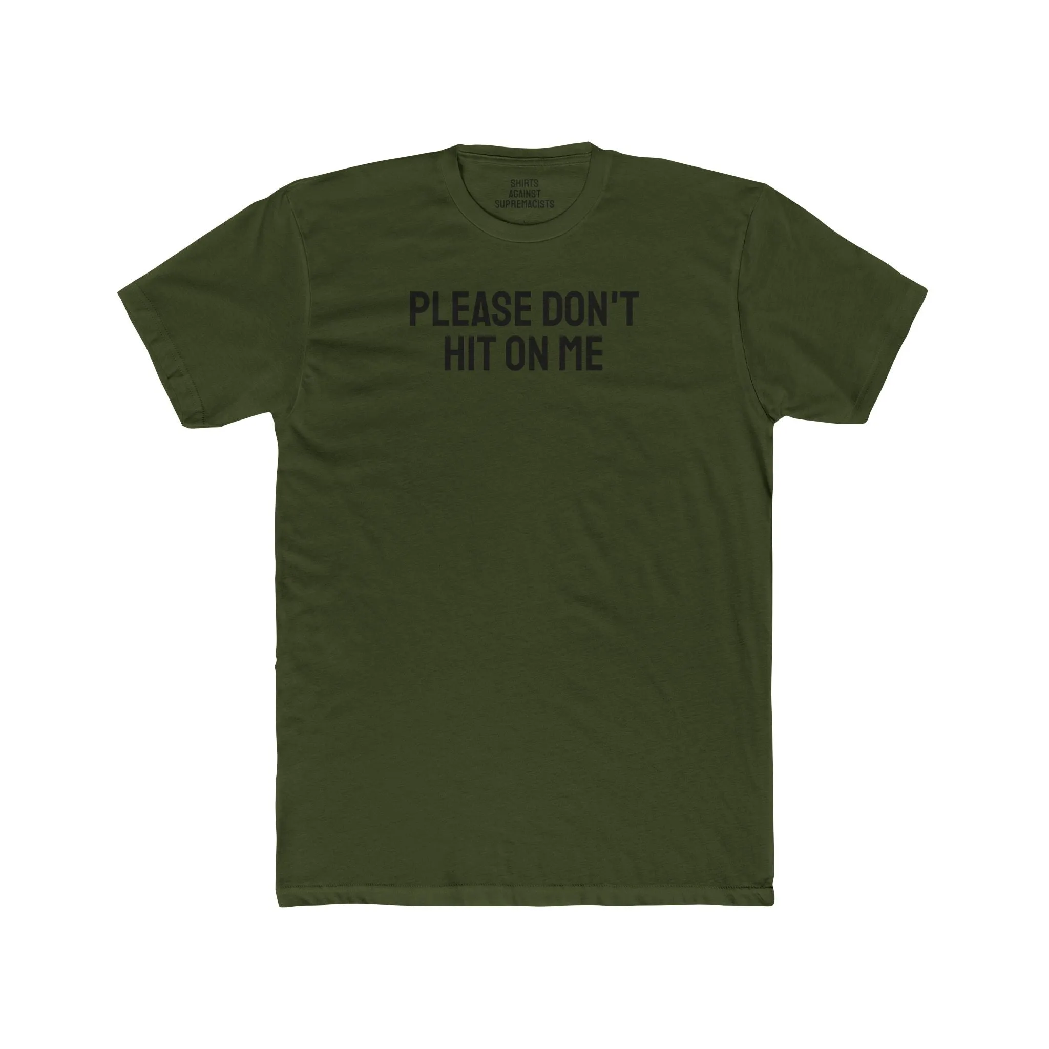 Please Don't Hit On Me - Aro/Ace Unisex Cotton Crew Tee