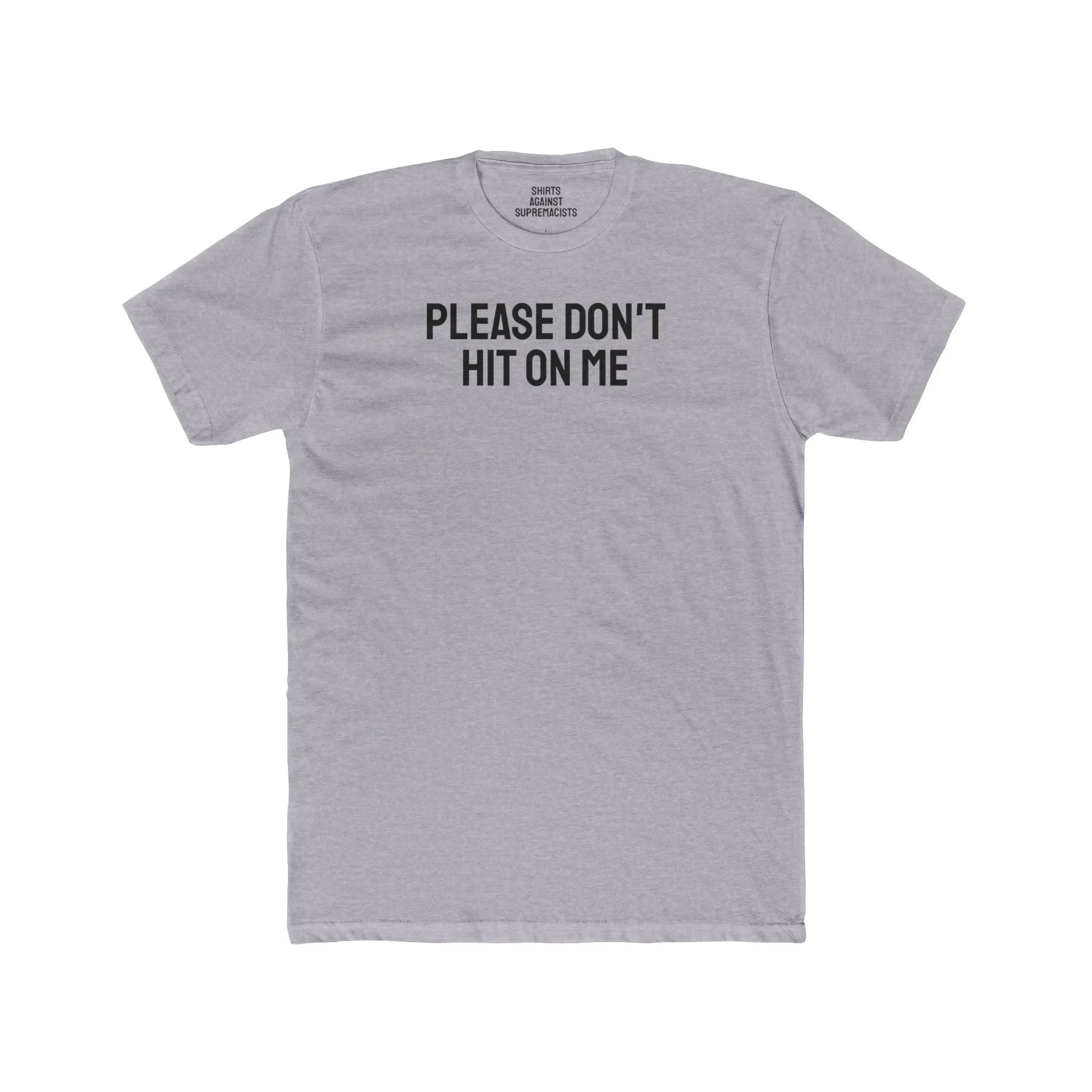 Please Don't Hit On Me - Aro/Ace Unisex Cotton Crew Tee