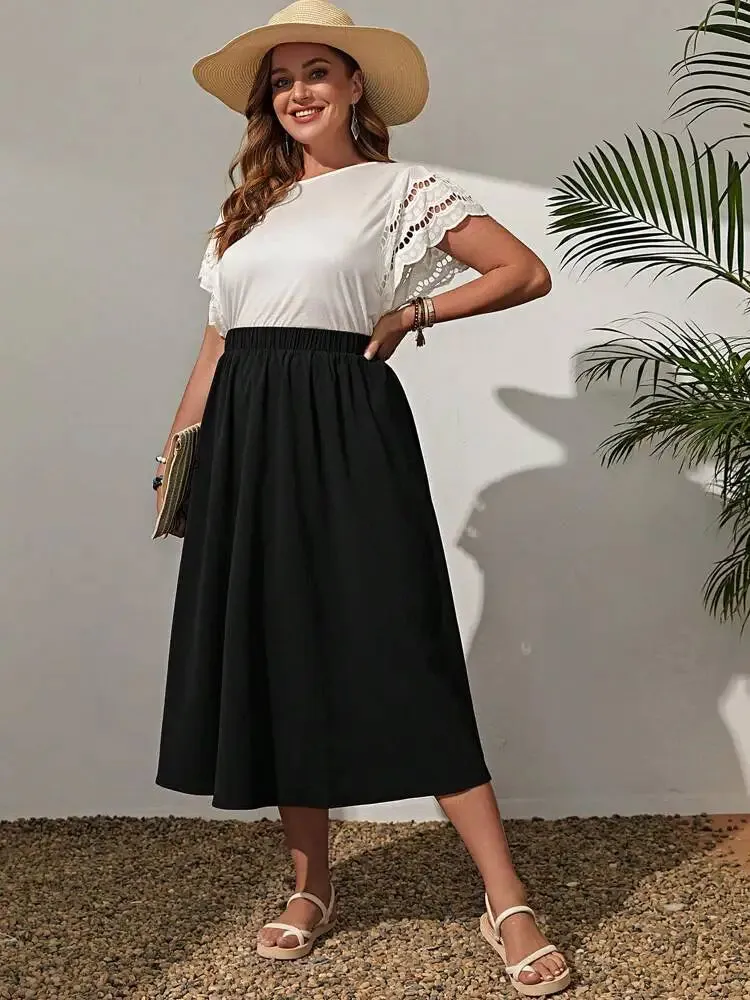 Plus Size Skirt 2025 Spring/Summer New Fashionable Simple