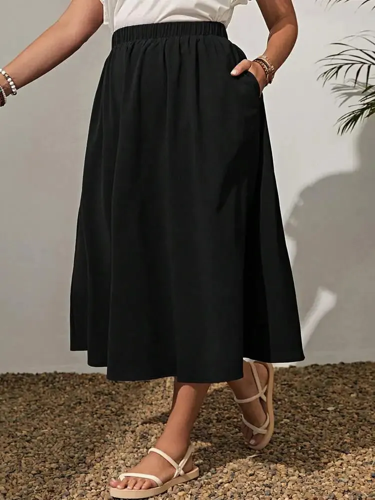 Plus Size Skirt 2025 Spring/Summer New Fashionable Simple
