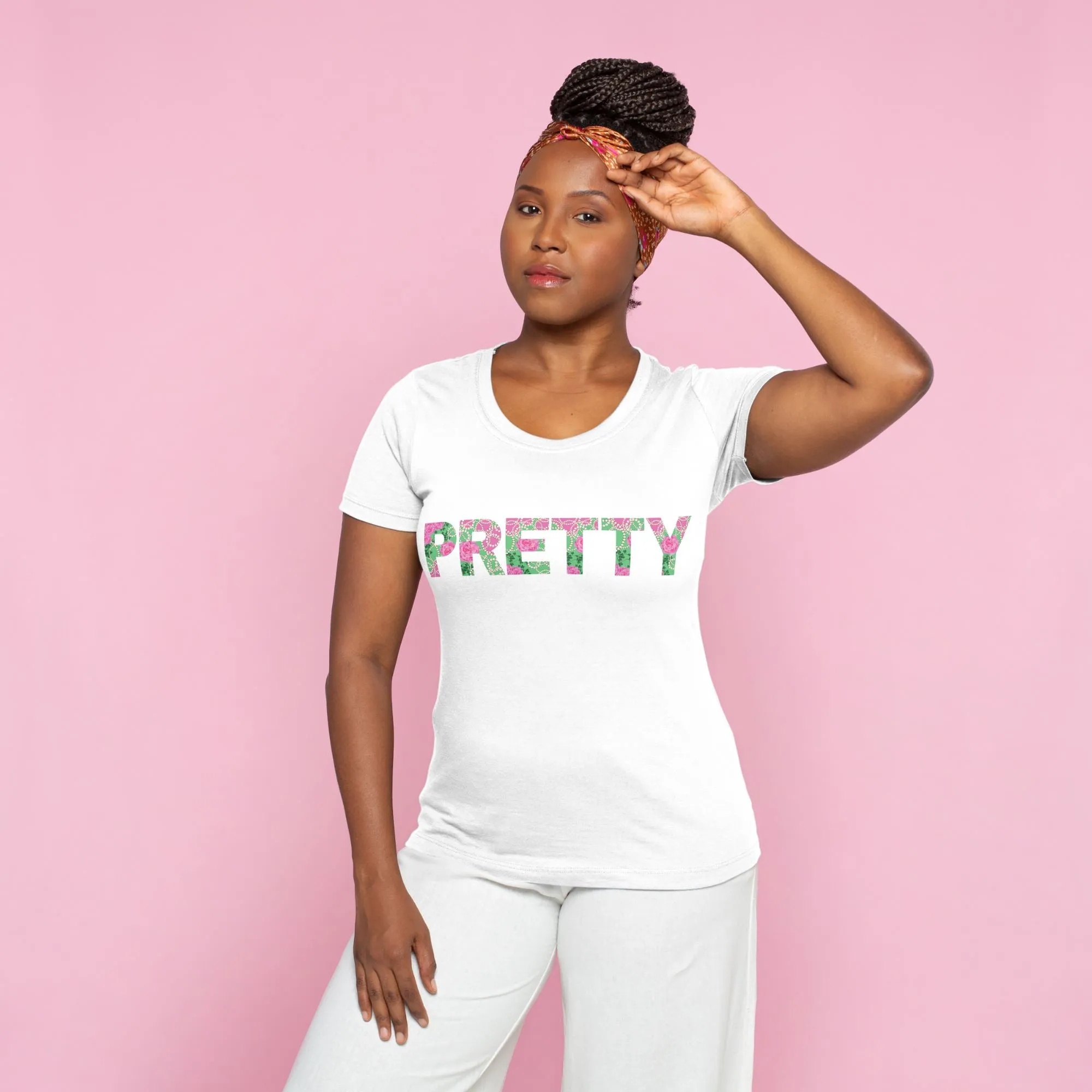 PNK Signature Pink & Green Pretty T-shirt