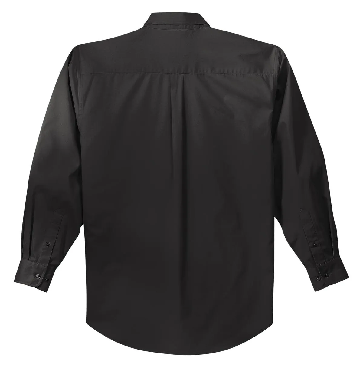 Port Authority Long Sleeve Easy Care Shirt S608 Black/ Light Stone
