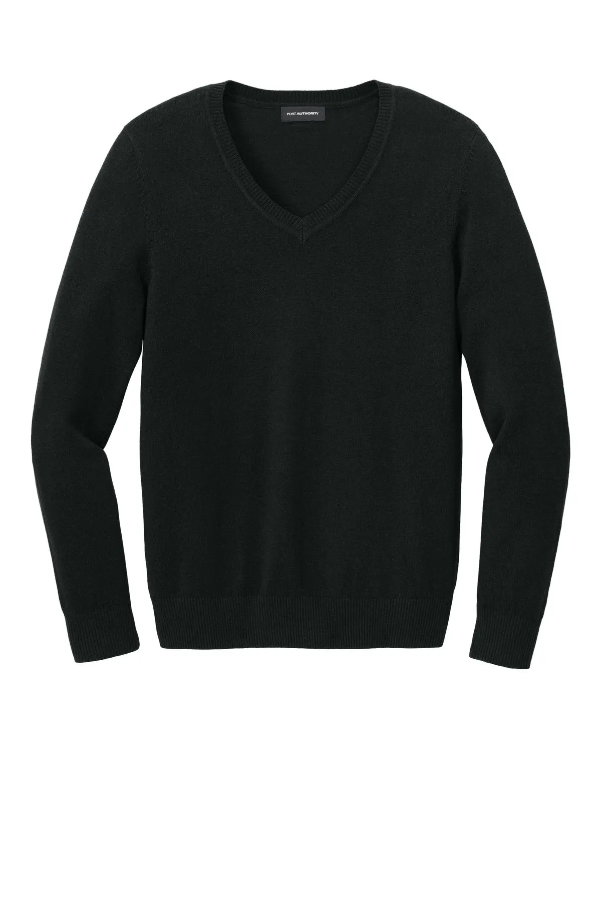 Port Authority Women's Easy Care V-Neck Sweater LSW2850 Deep Black