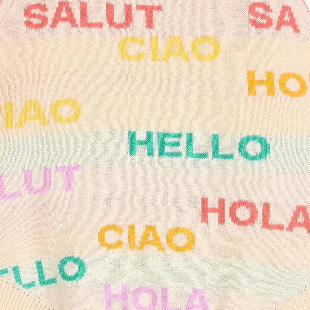 Positano - Rainbow Cream Knit Baby Romper