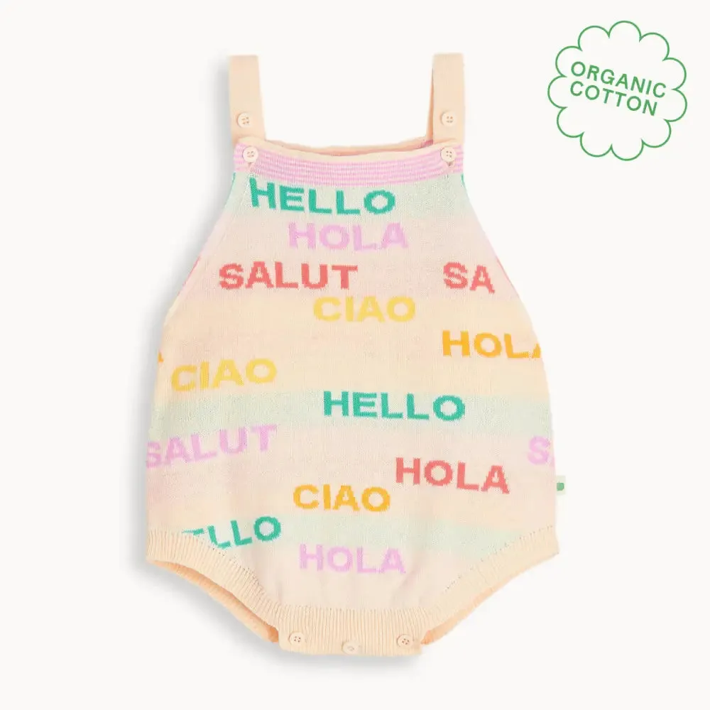 Positano - Rainbow Cream Knit Baby Romper