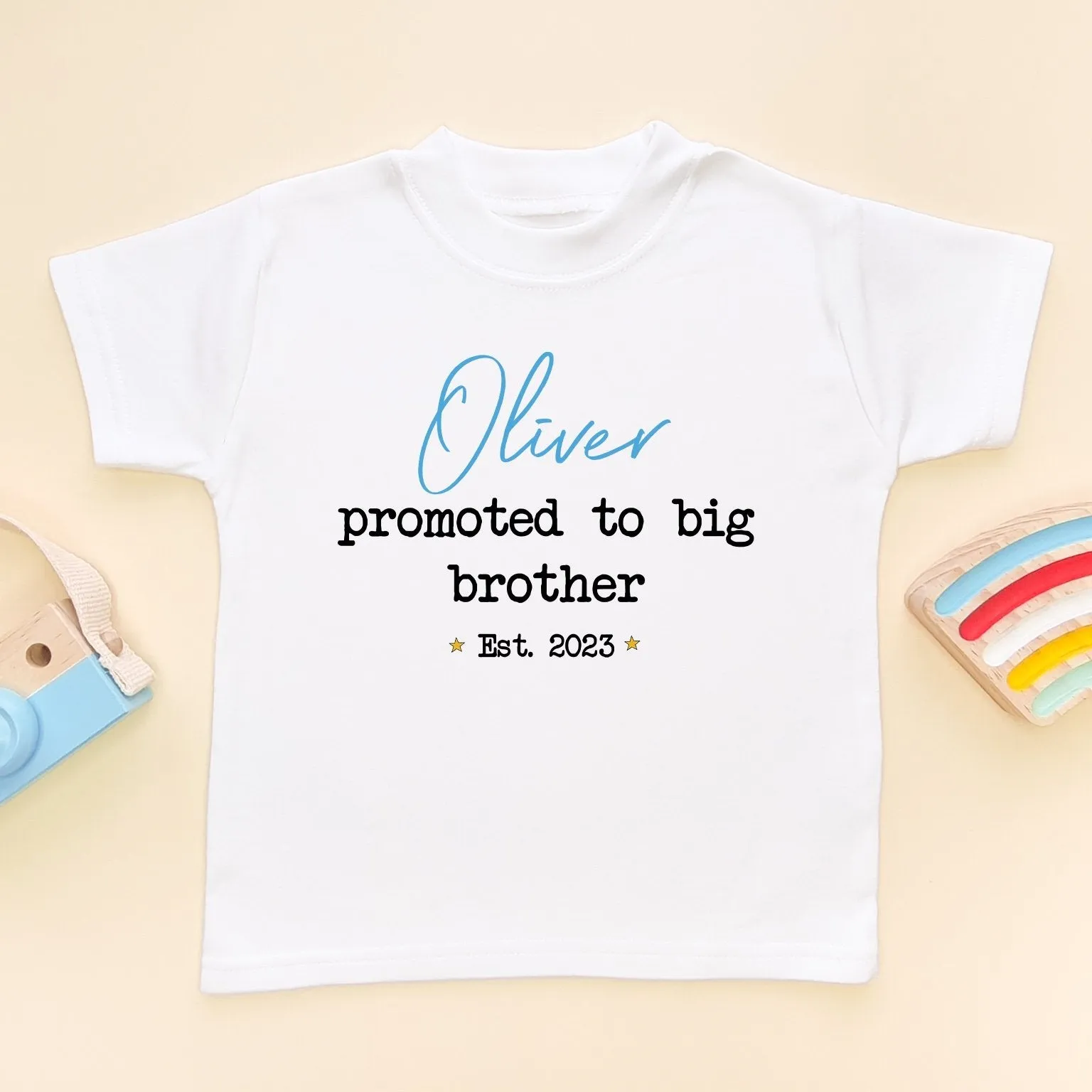 Promoted To Big Brother Est Personalised Toddler & Kids T Shirt