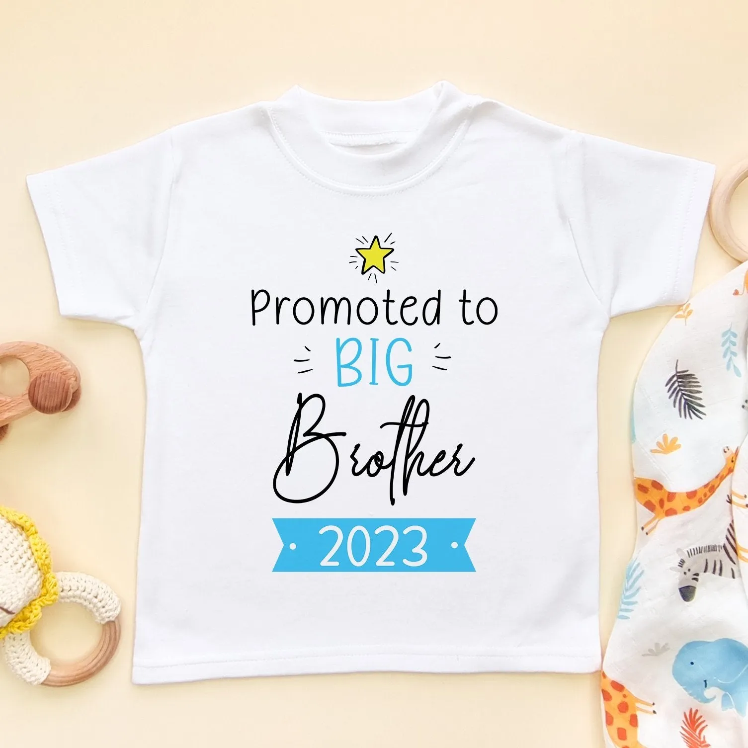 Promoted To Big Brother Personalised Year Toddler & Kids T Shirt