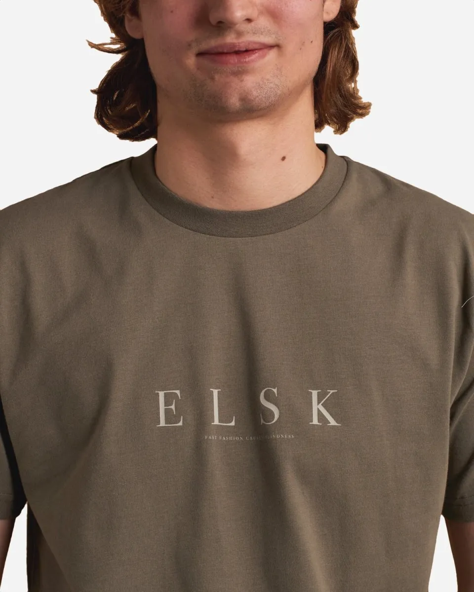 Pure Brushed T-shirt - Smokey Olive