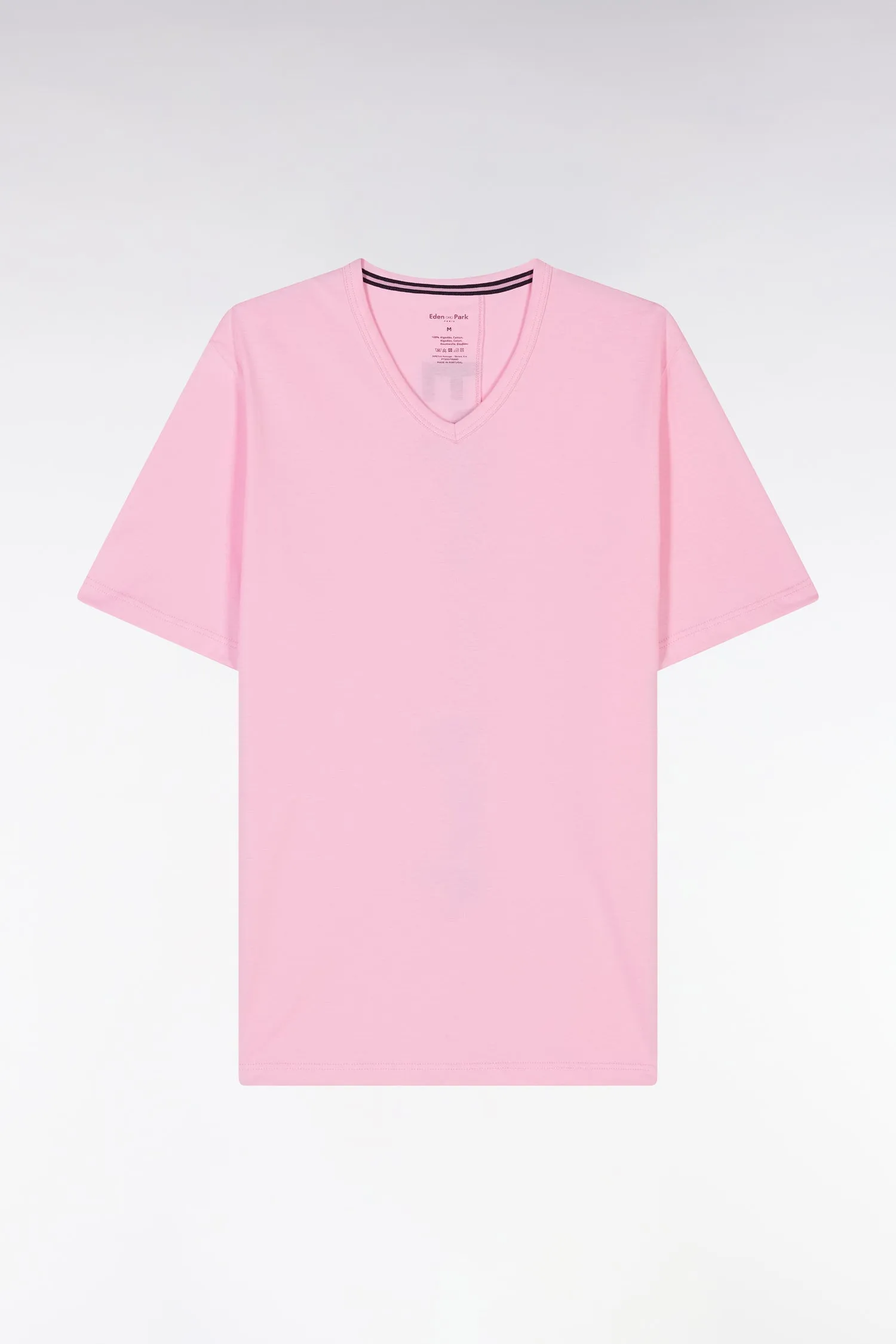 Pyjama court en jersey de coton T-shirt rose short marine