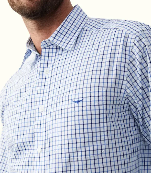 R M Williams Collins shirt - Blue or red