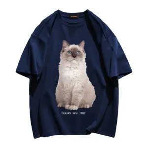 Ragdoll Cat Graphic Cotton T-shirt