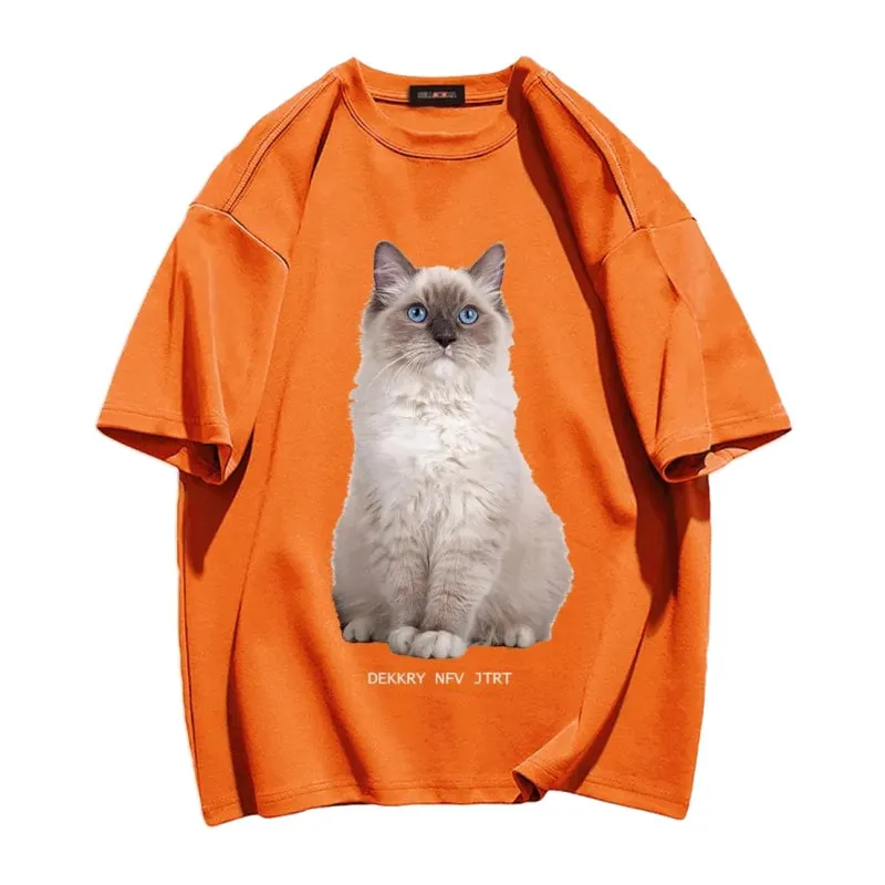 Ragdoll Cat Graphic Cotton T-shirt