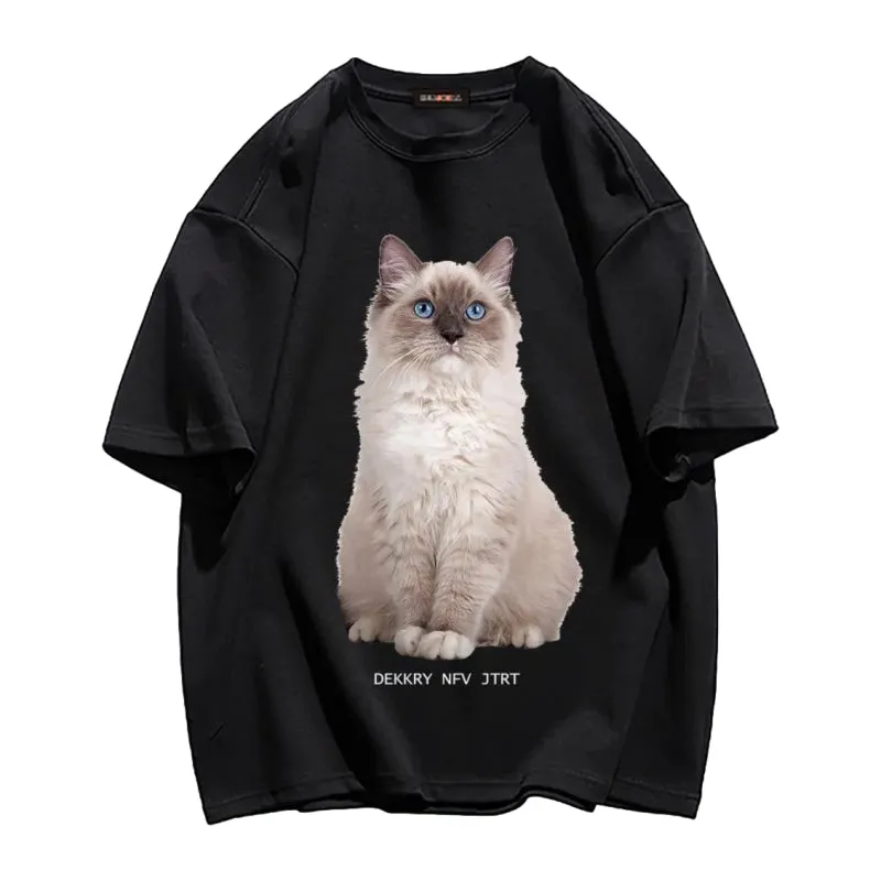 Ragdoll Cat Graphic Cotton T-shirt