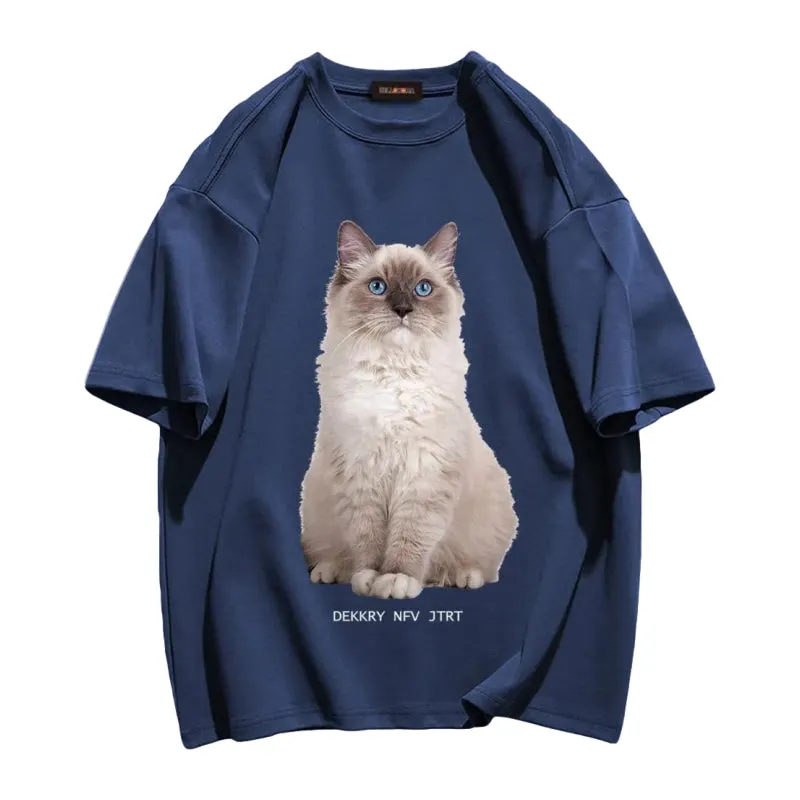 Ragdoll Cat Graphic Cotton T-shirt