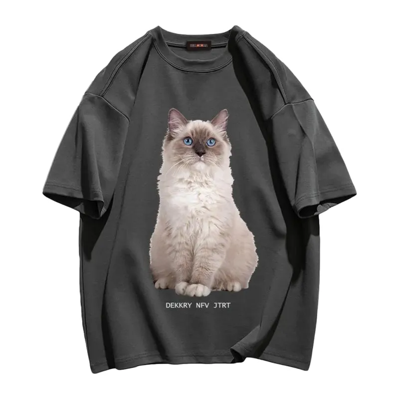 Ragdoll Cat Graphic Cotton T-shirt