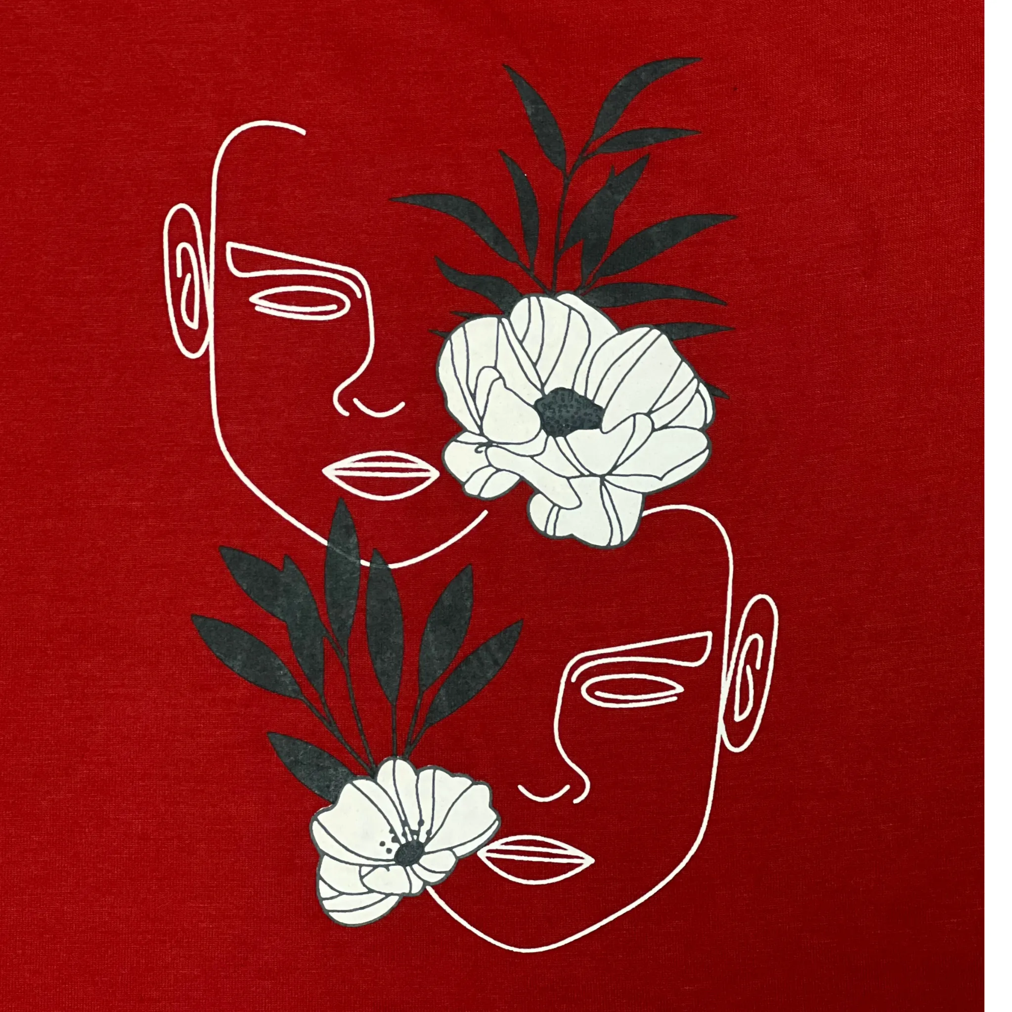 RED COTTON TEE-FT
