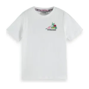 Regular Fit Floral Artwork Organic T-Shirt - Off White